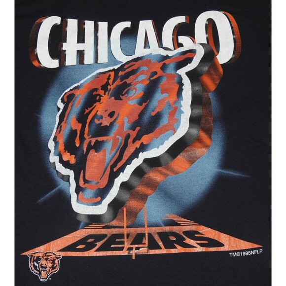 Vintage 1994 Chicago Bears 3D Logo NFL Short Sleeve T-Shirt XXL College Concepts - Picture 2 of 6